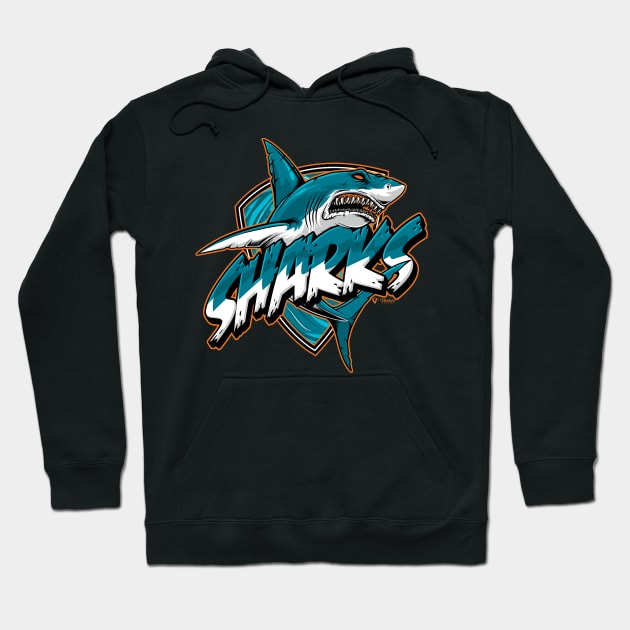 The Sharks Hoodie by vecturo